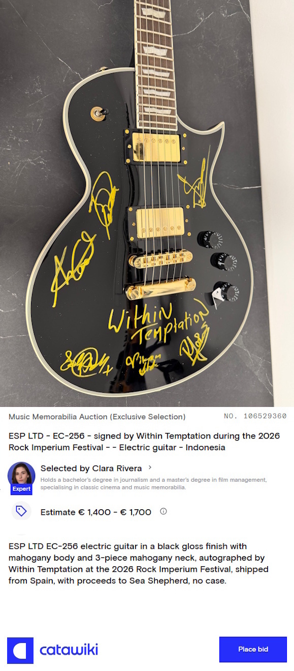 Within Temptation signed guitar