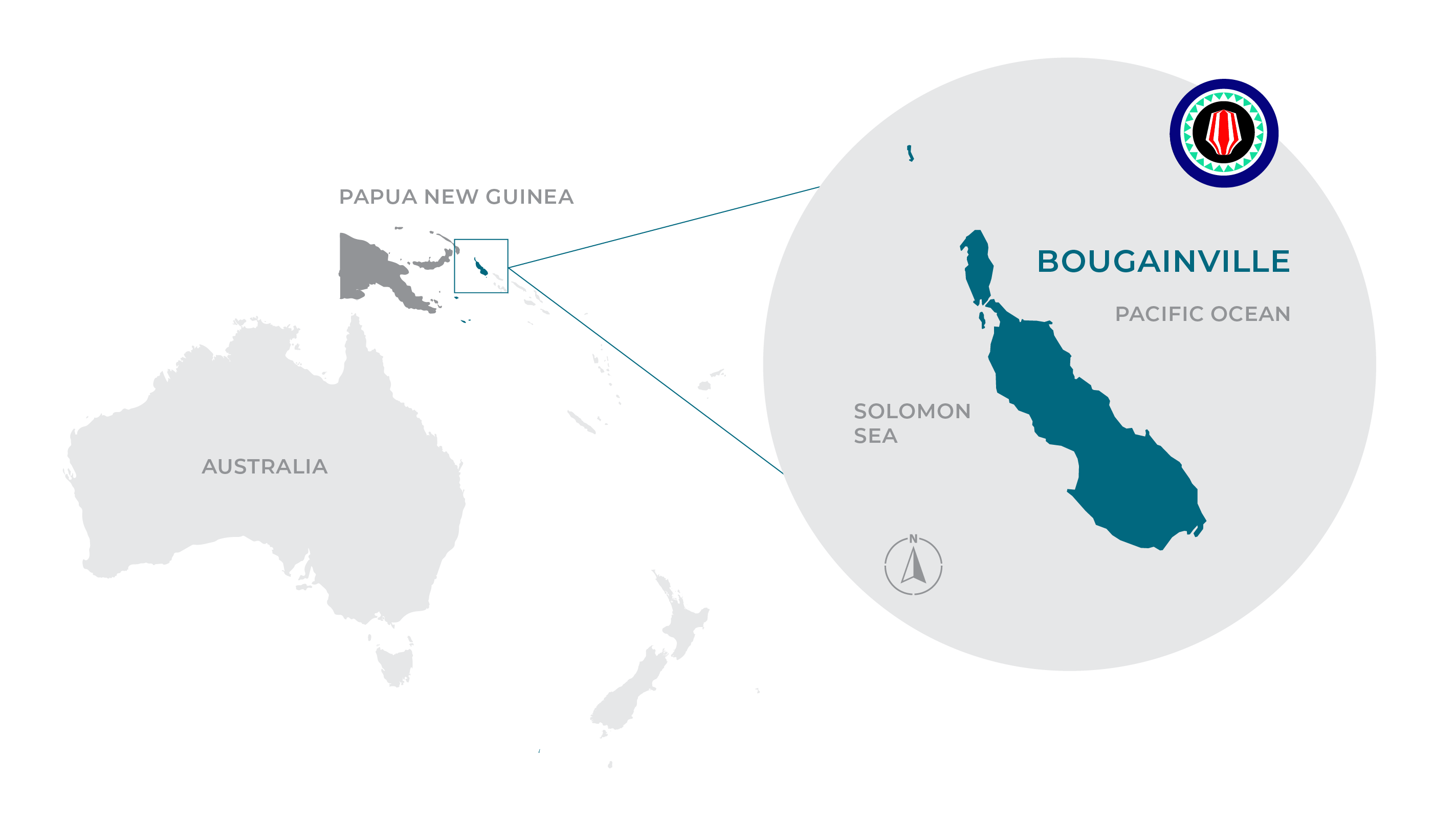 Transparent Map of Bougainville